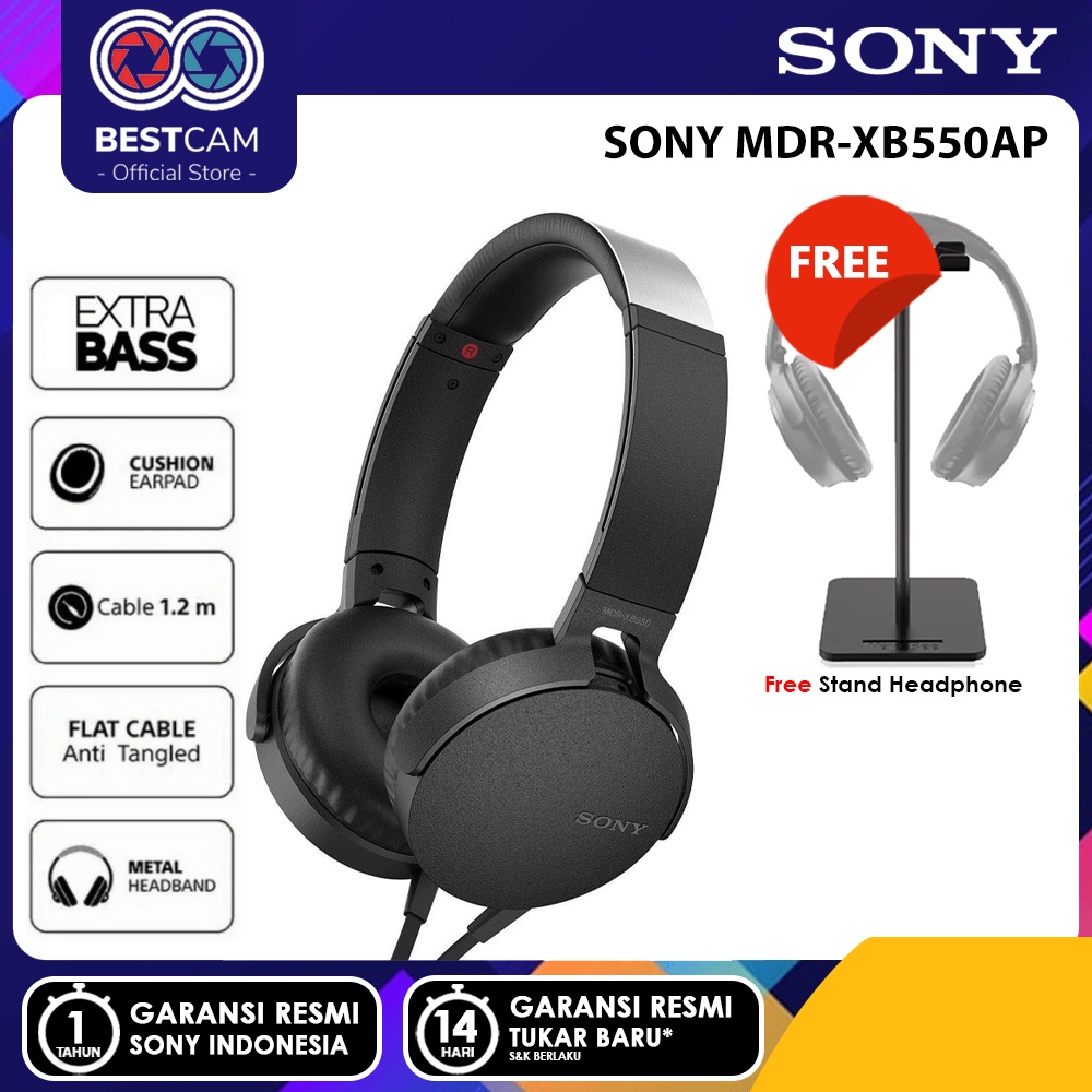 Jual Sony Mdr Xb550ap Extra Bass Headphone Xb550 Xb 550ap Shopee Indonesia 3512