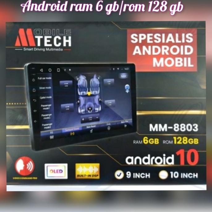 Jual head unit android 10 mtech mm-8803 10 inch ram 6 gb/rom 128 gb ...