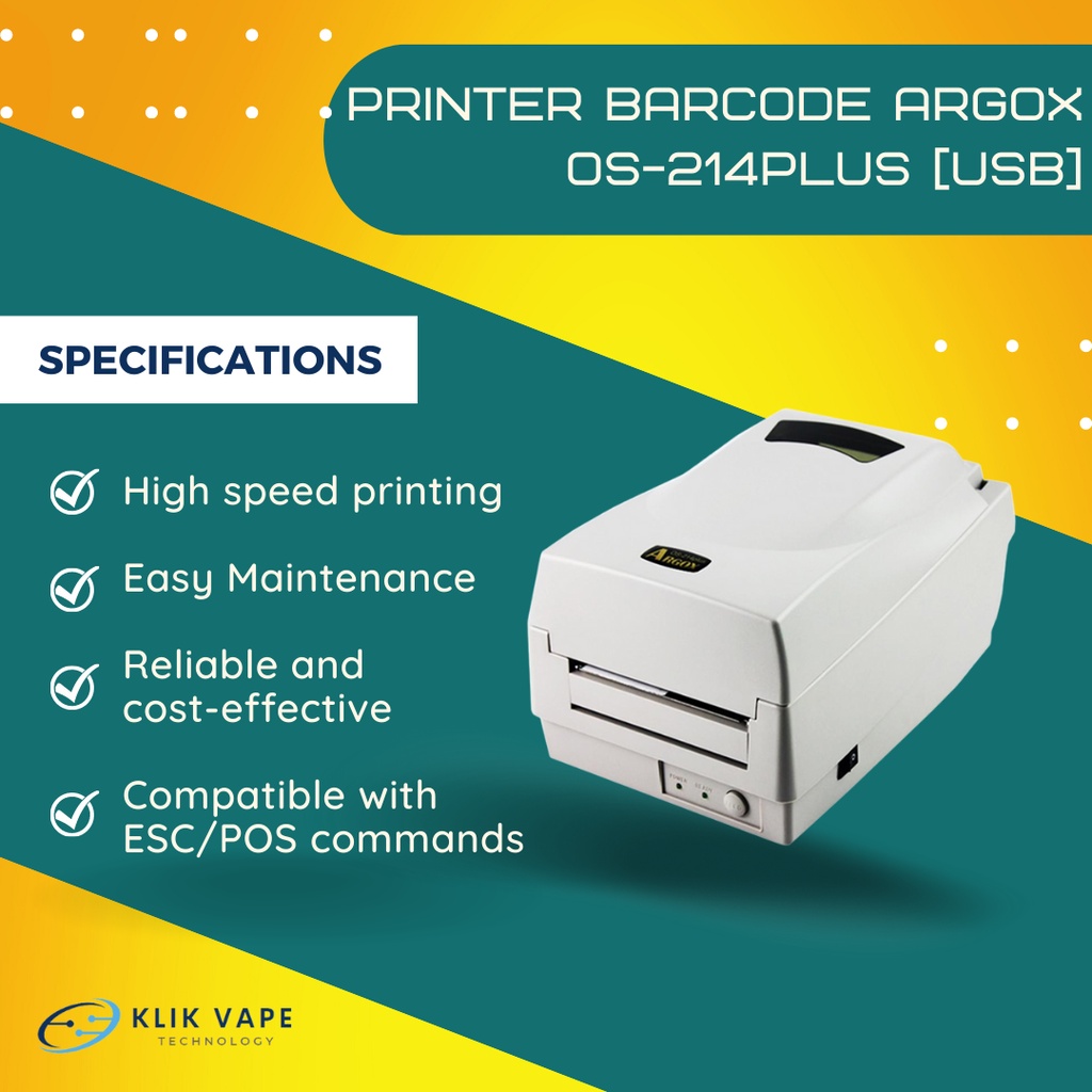 Jual Printer Barcode Argox OS 214plus USB KlikVapeBandung | Shopee ...