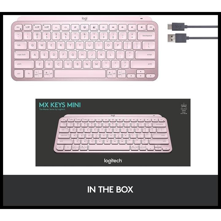 Jual Logitech Mx Keys Mini Wireless Illuminated Keyboard Pink | Shopee ...