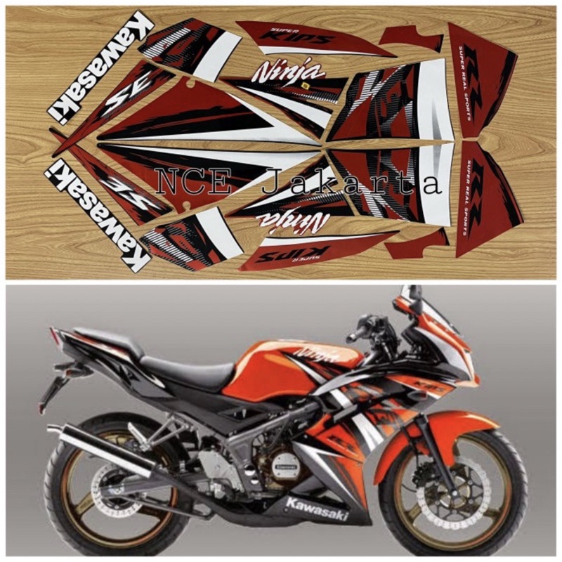 Jual STIKER STRIPING MOTOR NINJA RR SE SPECIAL EDITION 2014 ORANGE
