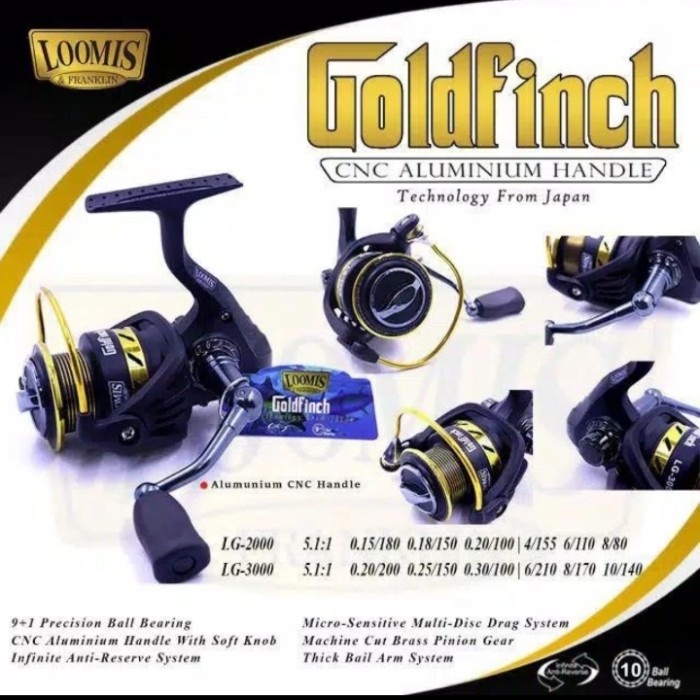 Jual Reel Loomis Goldfinch LG 3000 Gold Finch Japan Tech One Way
