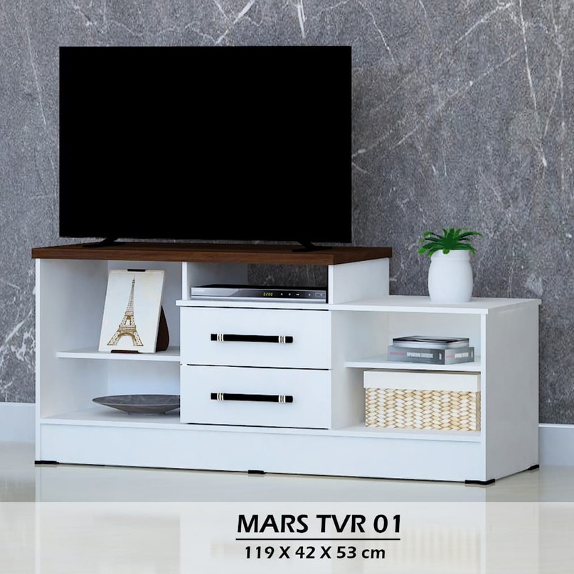 Jual Meja TV Rak TV Mars TVR Minimalis Modern Putih - Star Meuble ...