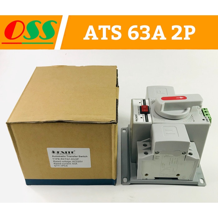 Jual Ats Auto Transfer Switch Ats 63A 2P 2 Pole Untuk Otomatis Genset ...