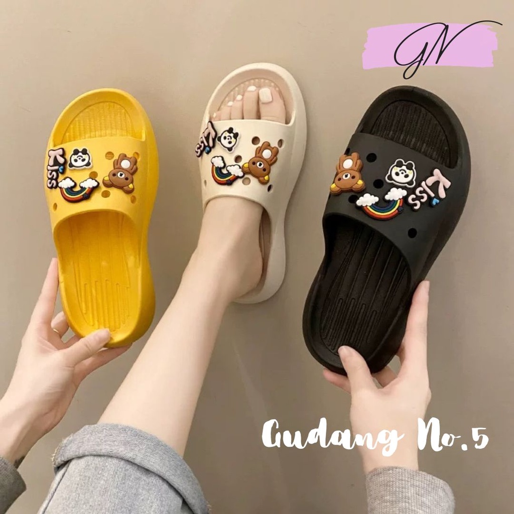 Jual Gn Sandal Selop Jelly Wedges Wanita Import Balens Dengan