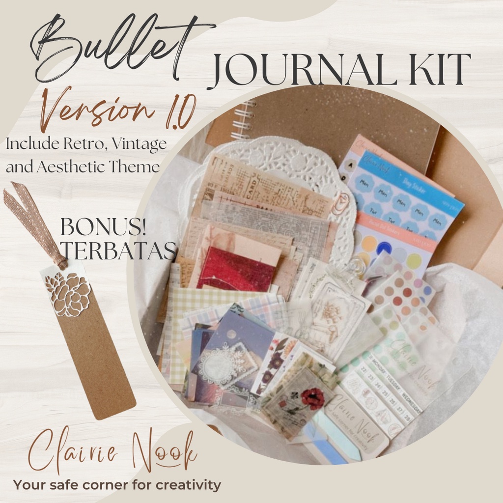 Jual Clairie Nook Bullet Journal Kit - Dekorasi Diary Notebook