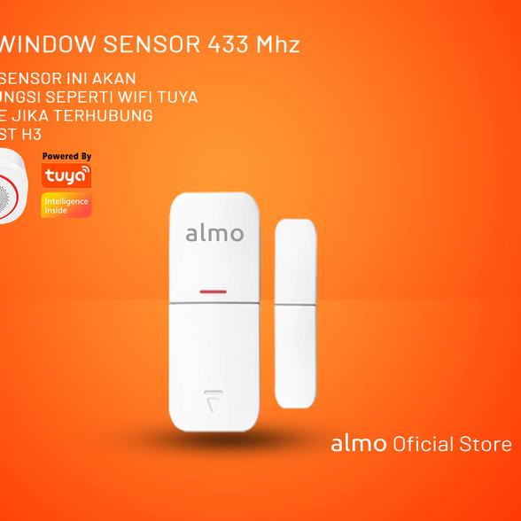 Jual ALMO Wireless Door Window Magnetic Sensor 433Mhz Alarm Rumah ...
