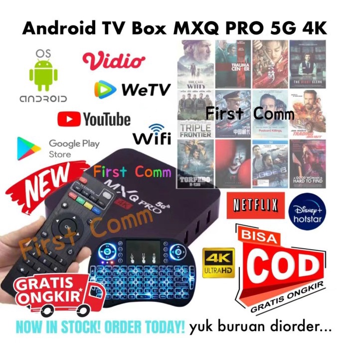 Jual ANDROID TV BOX MXQ PRO 5G / STB DIGITAL INTERNET / SET TOP BOX ...