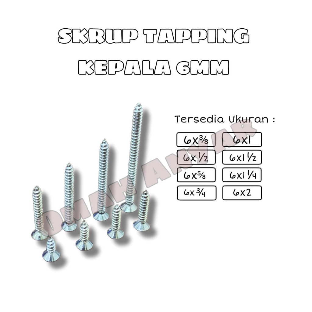 Jual Skrup Sekrup Tapping Baut Mur Screw Jf Kayu Mebel Olimpik 1