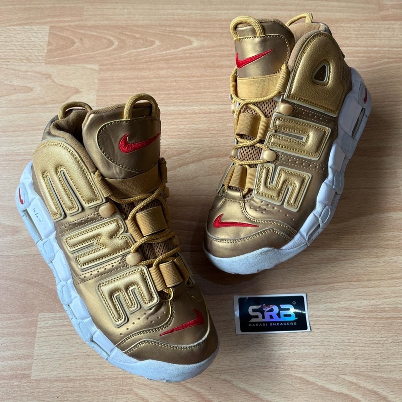 Jual Nike air uptempo x supreme gold Shopee Indonesia