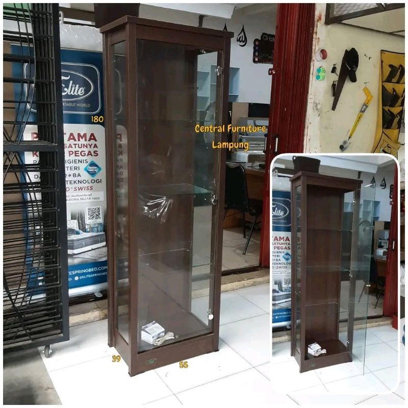 Jual Lemari Hias Pajangan Pintu Mdf Colombia Oak Shopee Indonesia