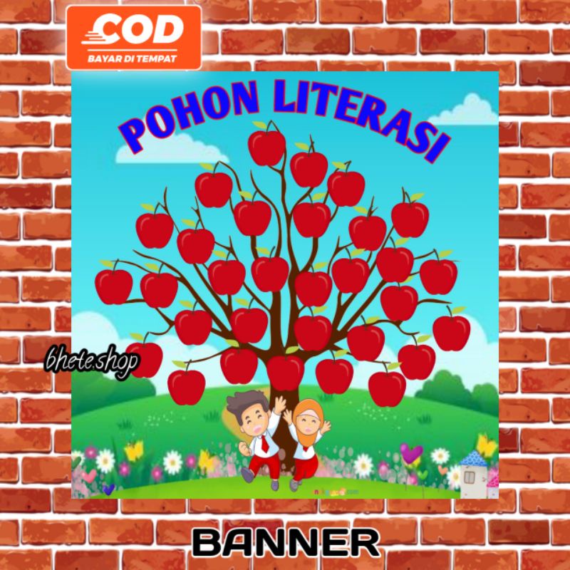 Jual SPANDUK Literasi Pohon Sekolah Ukuran 1x1 M | Shopee Indonesia