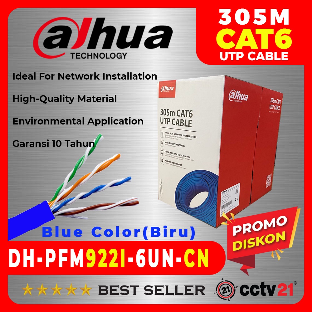 Jual Kabel Dahua Cat Lan Data Utp Ip Cat Dh Pfm I Un Cn M Blue