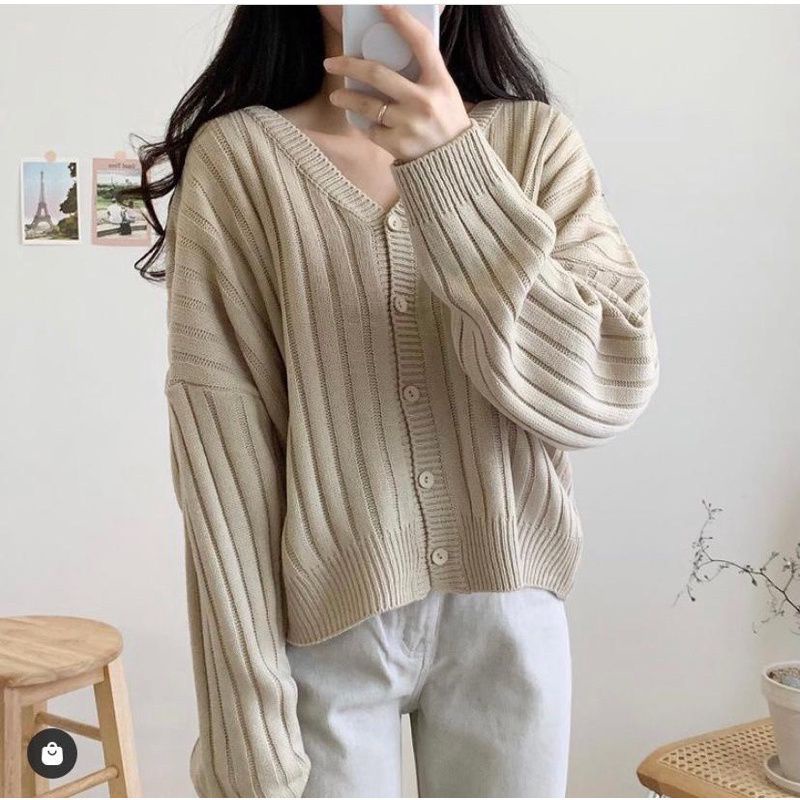 Jual Kardigan Rajut Wanita Knit Adem Nyaman | Shopee Indonesia