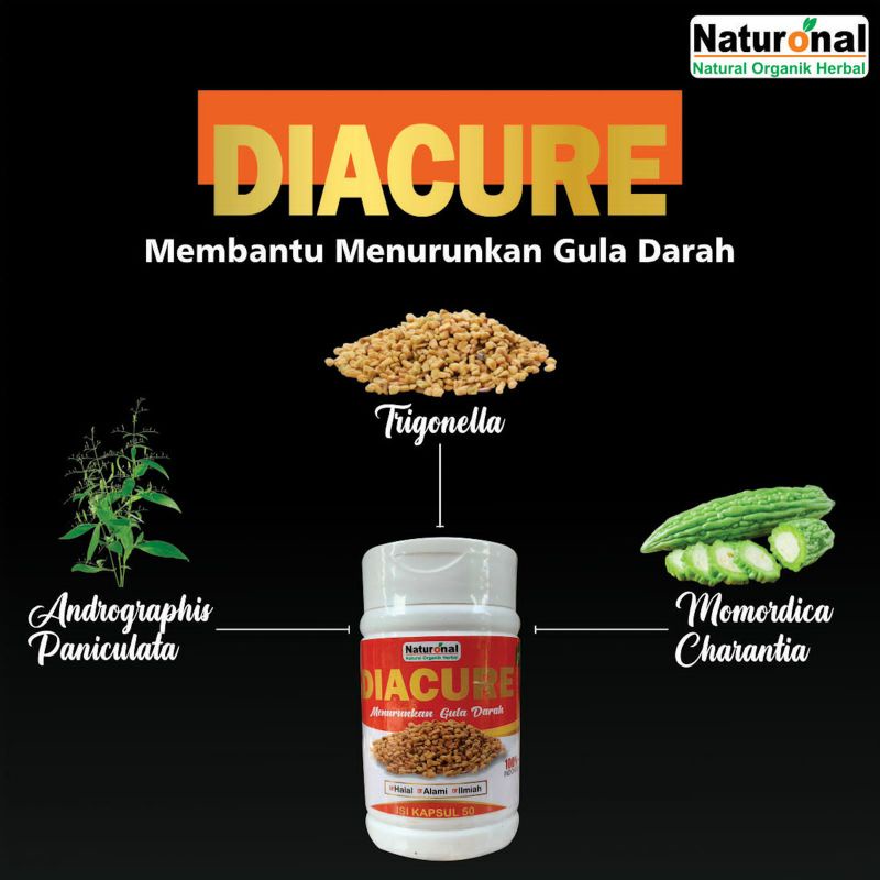 Diacure Herbal Diabetes Alami Menurunkan Nilai Gula Darah / Herbal Aman Penderita Diabetes
