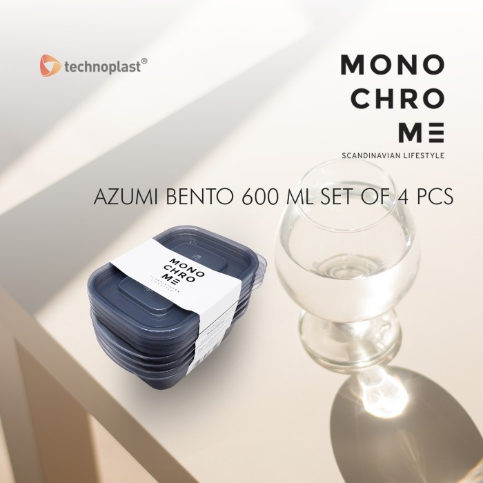 Jual Technoplast Monochrome Azumi Set Of Pcs Sealware Serbaguna Ml Shopee Indonesia