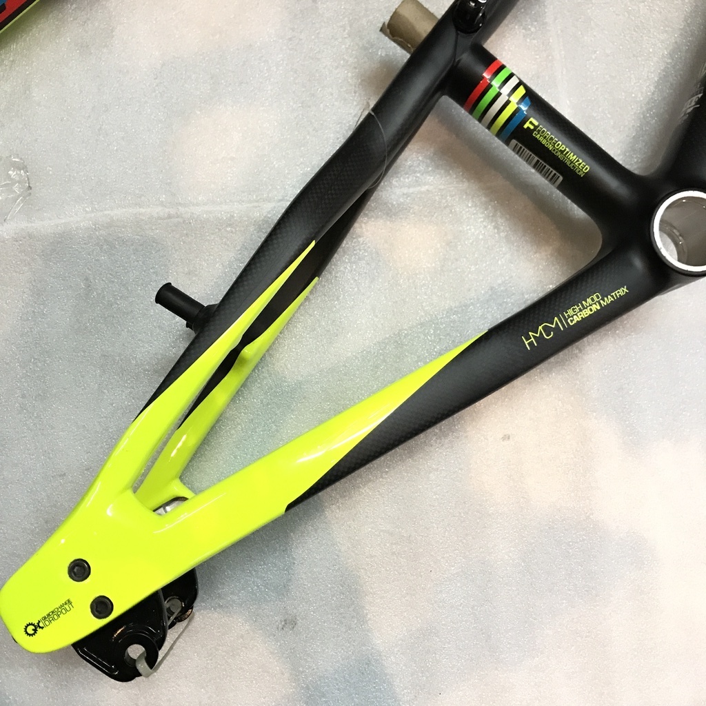 Jual Frame BMX GT Speed Carbon WC BB30 Include Fork Black Yellow Fluo ...