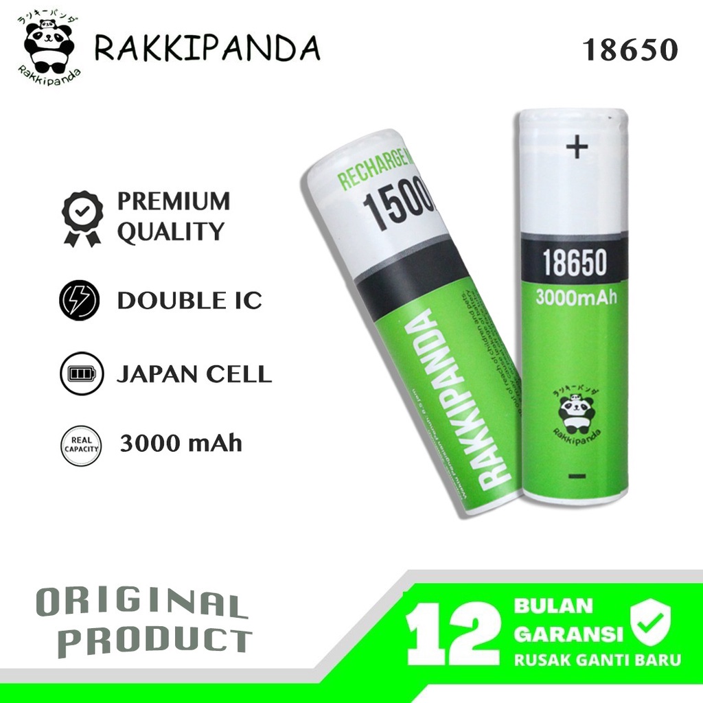Jual R/K- RakkiPanda - 18650 Authentic 3000mAh Batre Batrai Baterai ...