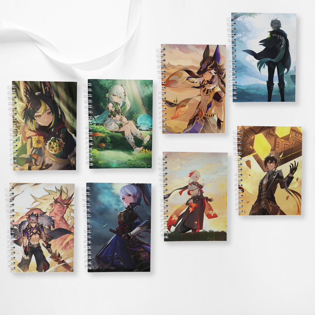 Jual Note Book Spiral Large (10 cm X 14 cm) Edisi Genshin Impact ...