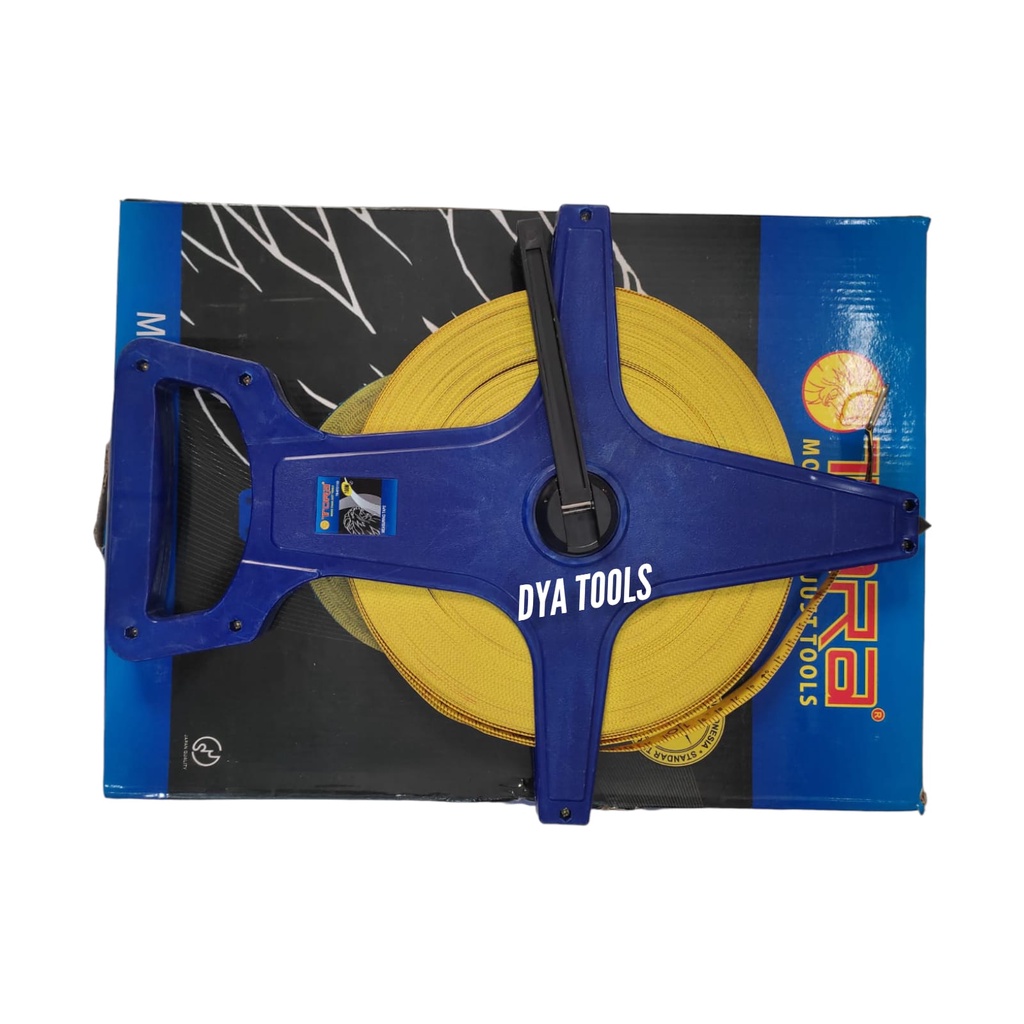 Jual Meteran Roll Fiber TORA Measuring Tape Rol Meter Tancap Pita ...