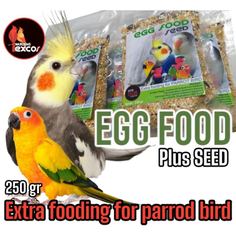Jual Egg Food Plus Seed Excor Pakan Falk Lovebird Parkit SunConure 250gr Shopee Indonesia