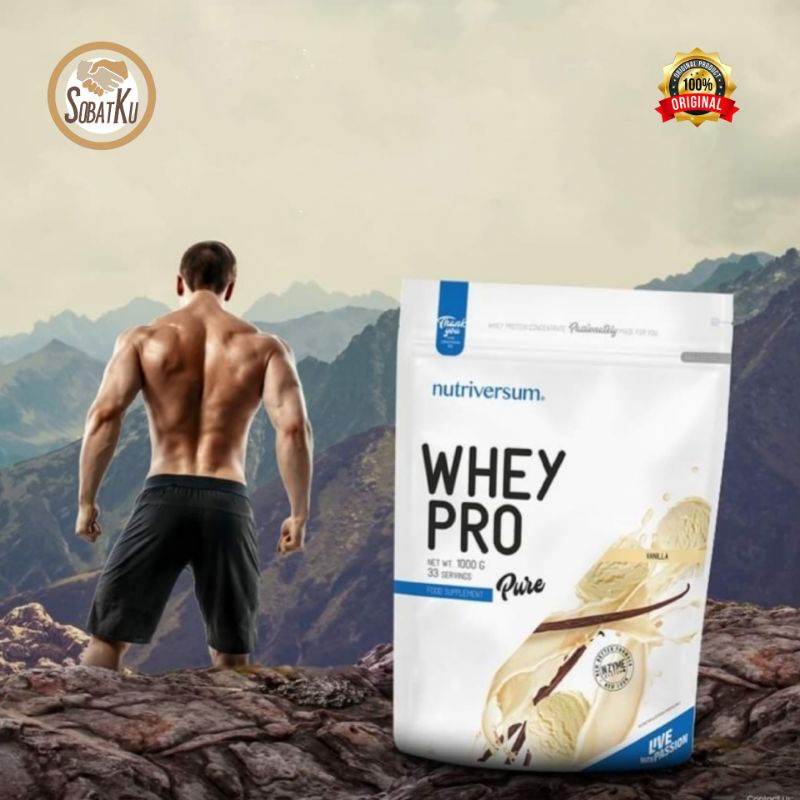 Jual Nutriversum Pure Whey Pro Protein 1kg / 1000g 33 Serving Original ...