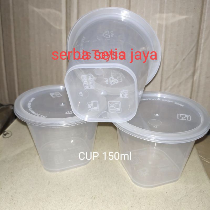 Jual THINWALL GELAS CUP KOTAK 150ML - CUP PERSEGI 150 ML - ISI 25 PCS ...