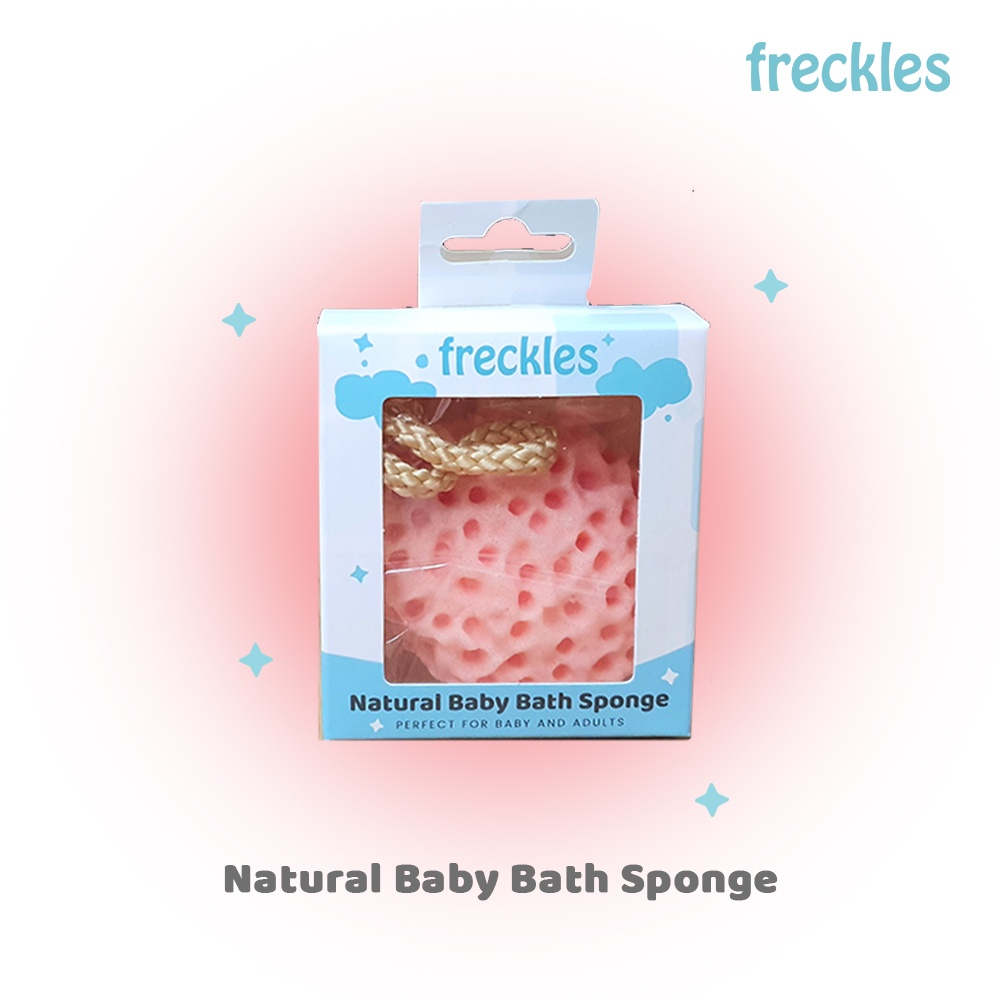 Jual Freckles Natural Baby Bath Sponge PINK Spons mandi bayi,anak