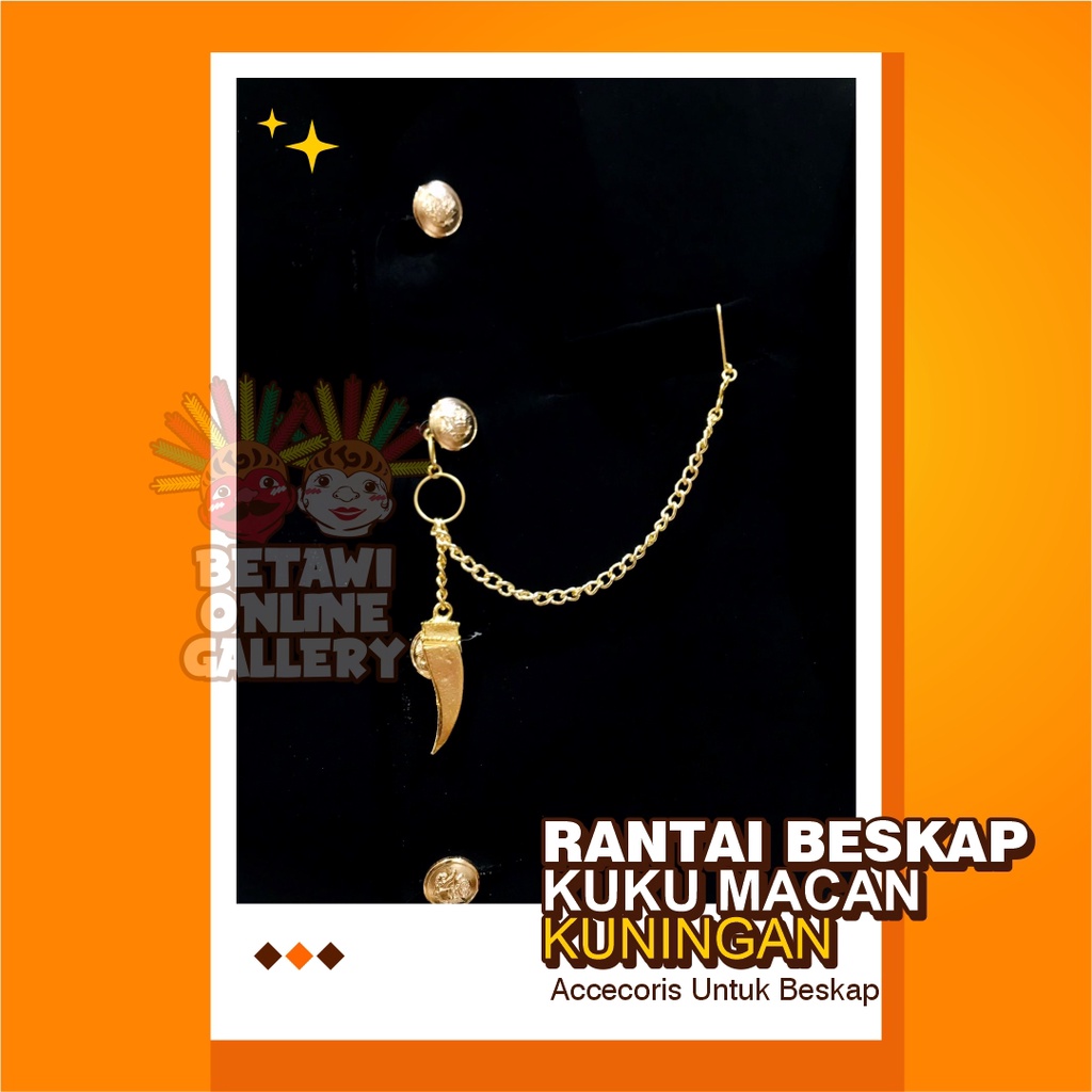 Jual Rantai Kuku Macan Betawi Kuku Macan Aksesoris Beskap Shopee