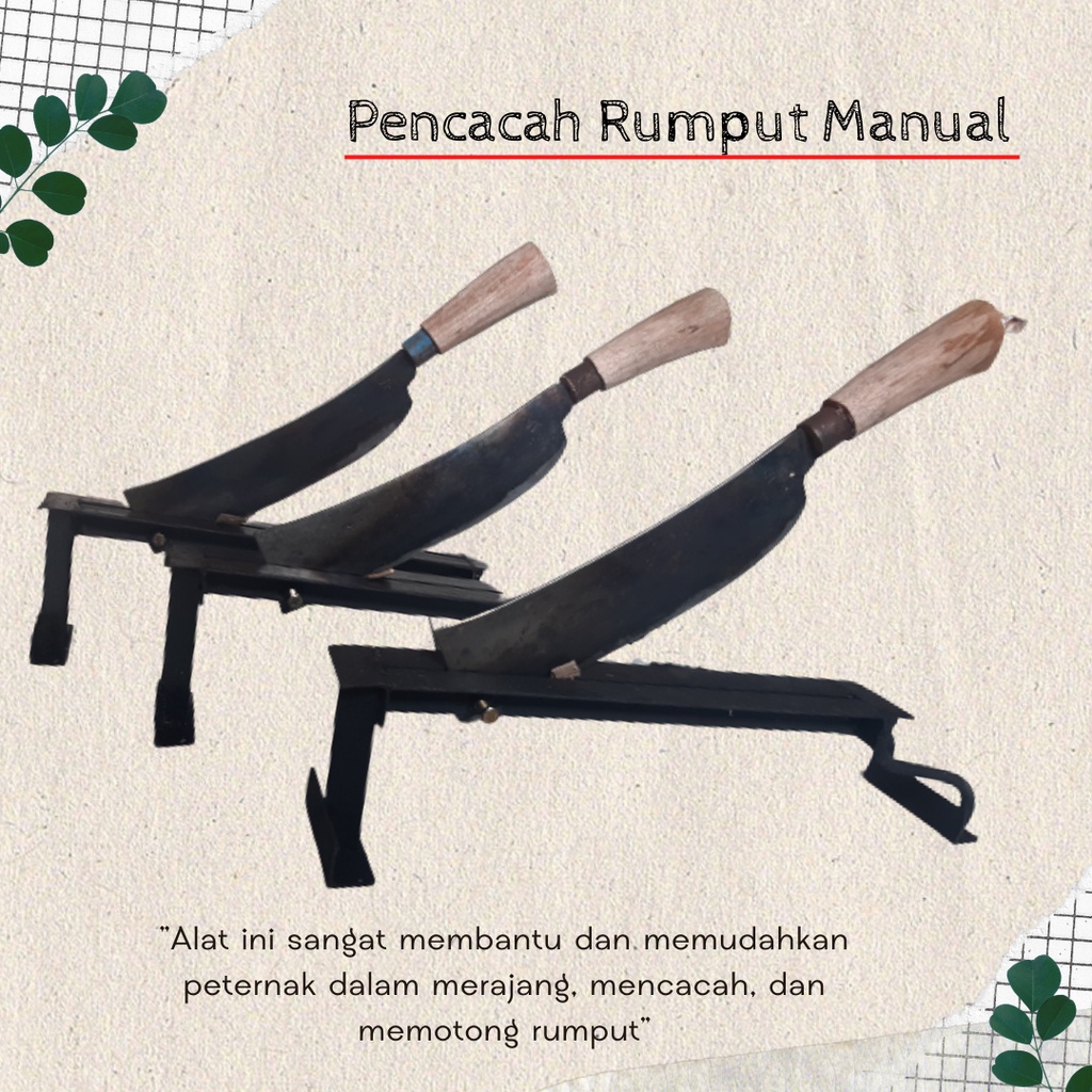Jual PENCACAH RUMPUT PAKAN TERNAK/KANCIP PEMOTONG RUMPUT MANUAL SUPER ...