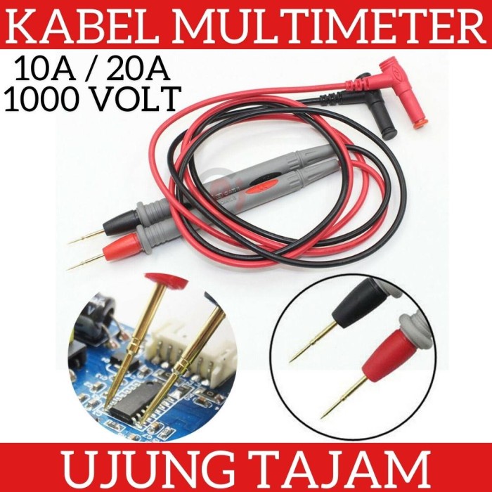 Jual Kabel Multimeter Tajam Jarum Test Probes Avometer Multitester ...