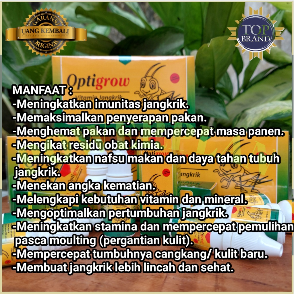 Jual ORIGINAL OPTIGROW 15 ml MULTIVITAMIN JANGKRIK | Shopee Indonesia