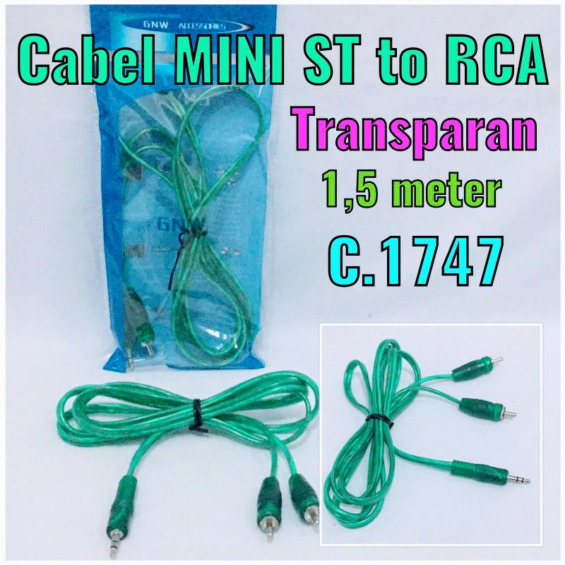 Jual Kabel Rca Way To Jek Mini Stereo Mm Meter Shopee Indonesia