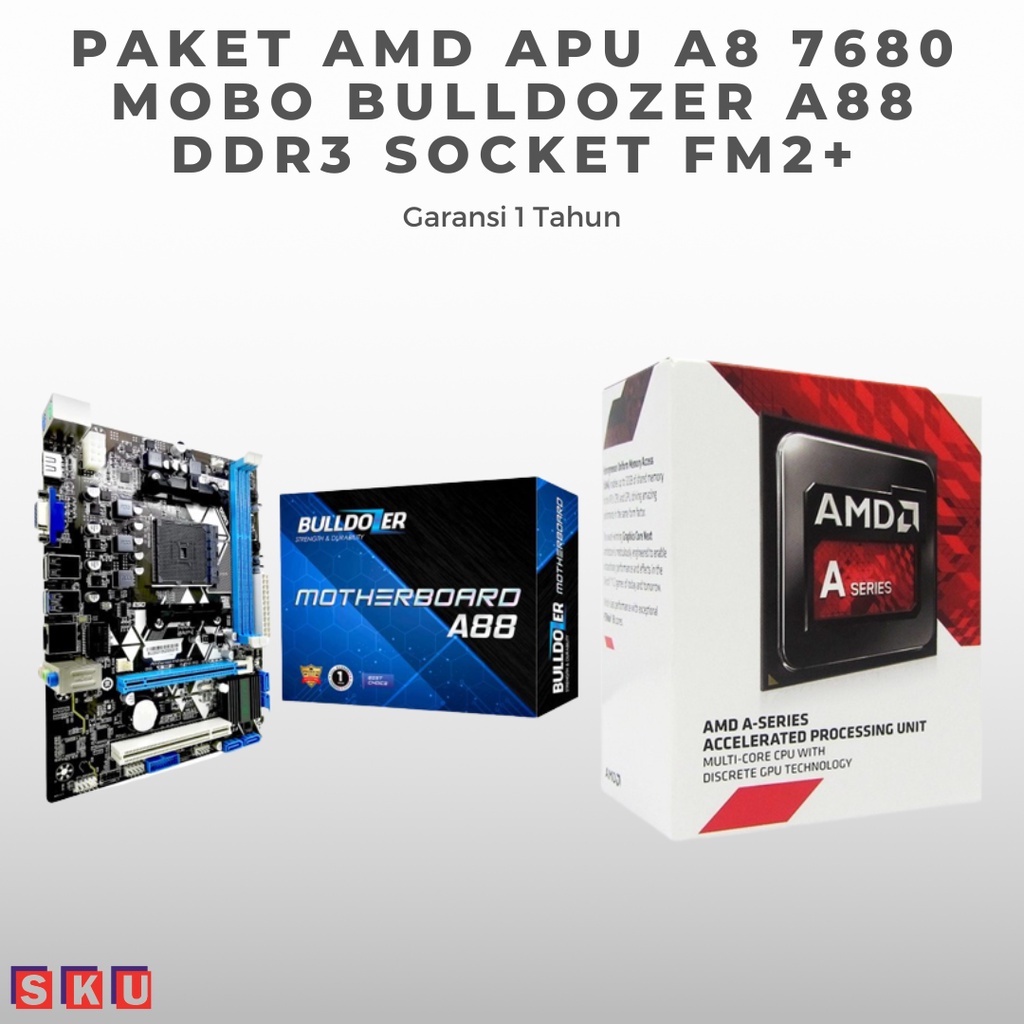 Jual PAKET AMD APU A8 7680 + MOBO BULLDOZER A88 DDR3 SOCKET FM2 ...