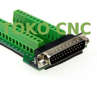 Jual DB25 Male to 25 Pin Plug Breakout Board Terminal Connector Screw ...