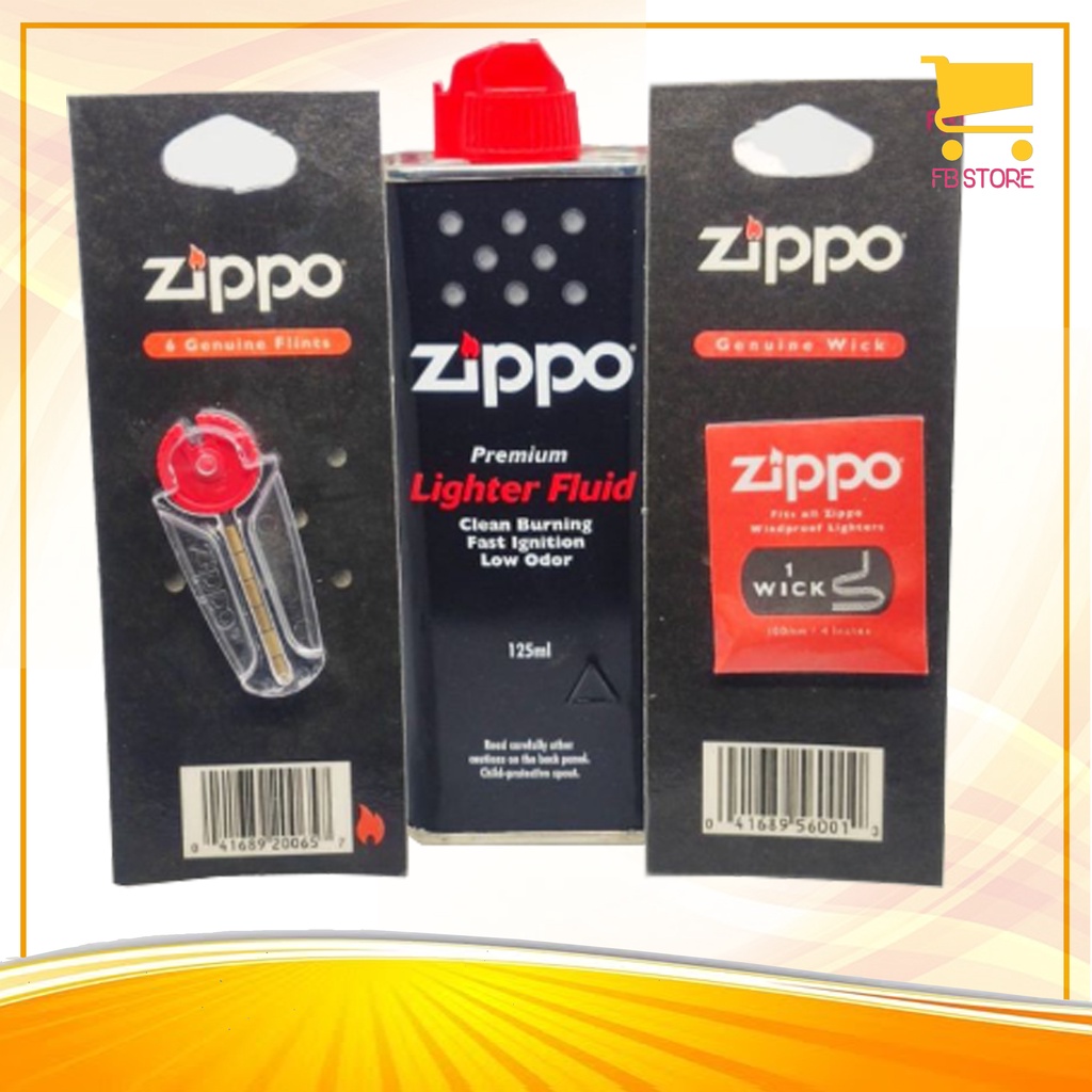 Jual Paket Zippo Original Minyak Batu Sumbu Shopee Indonesia