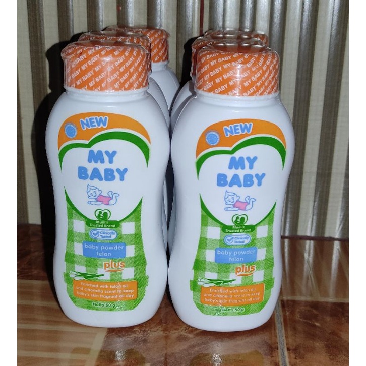 Jual my baby/my baby powder telon plus/ bedak bayi kemasan kecil 50 gr ...