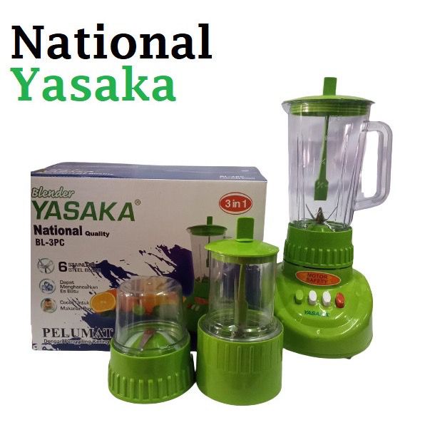 Jual BLENDER PLASTIK YASAKA 3IN1 NATIONAL QUALITY,BL 3 PC PISAU