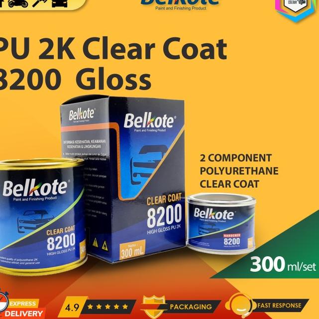 Jual Clear / Pernis Belkote PU 2K 8200 GLOSS 240 + 60 Ml | Shopee Indonesia