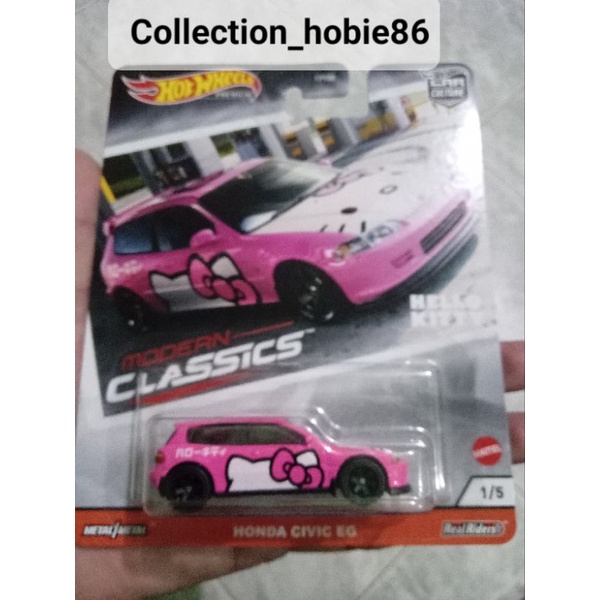 Hot Wheels 1/64 Honda Civic EG Hello Kitty #1/5 - Modern Classics 2021, Neuf