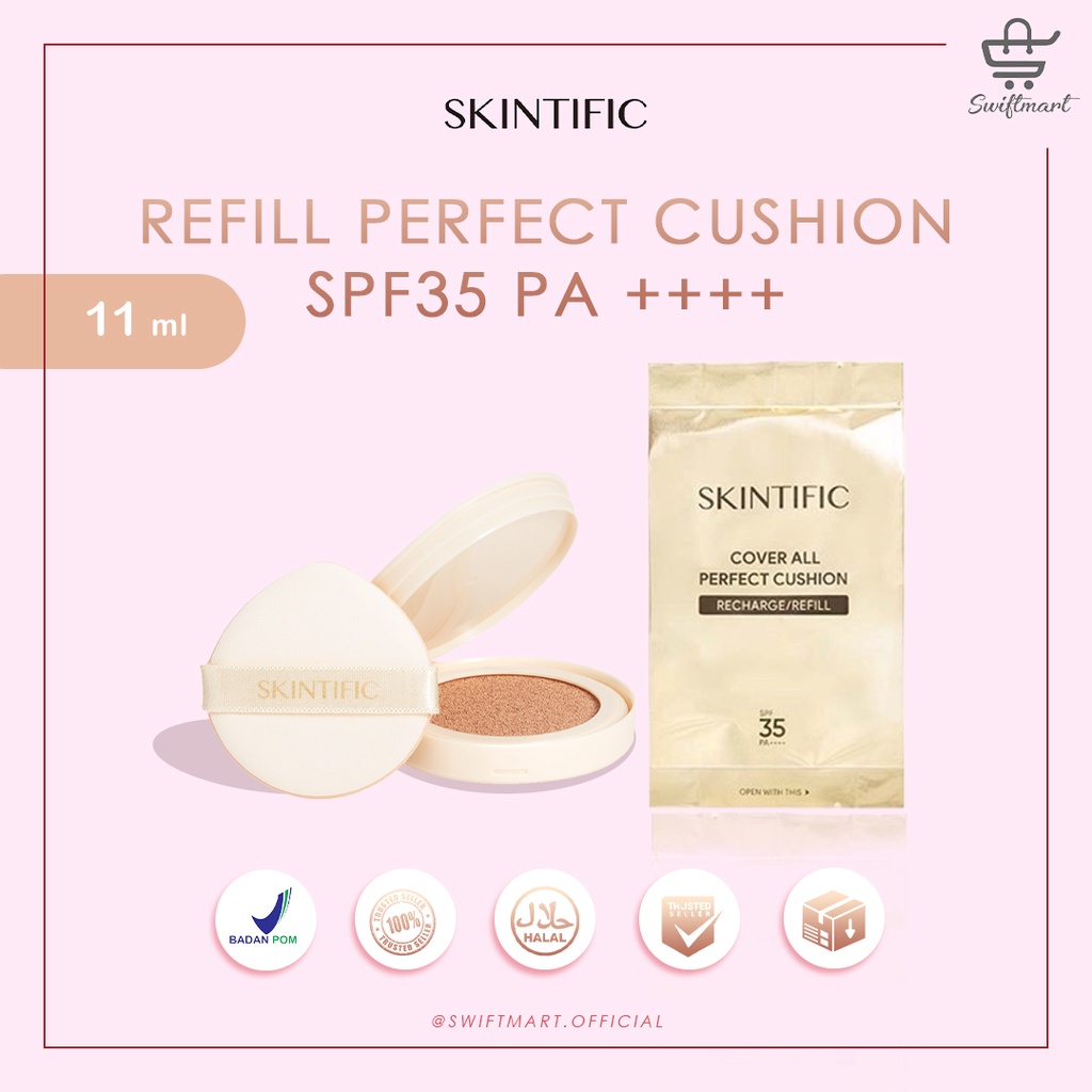 Jual SKINTIFIC Perfect Cushion SPF 35 PA ++++ Kemasan REFILL Shopee