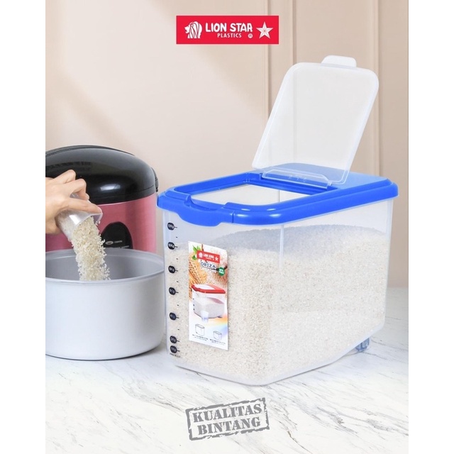 Jual Lion Star Oriza Box Tempat Beras Serbaguna 12.5 kg Rice Box RB-17 ...