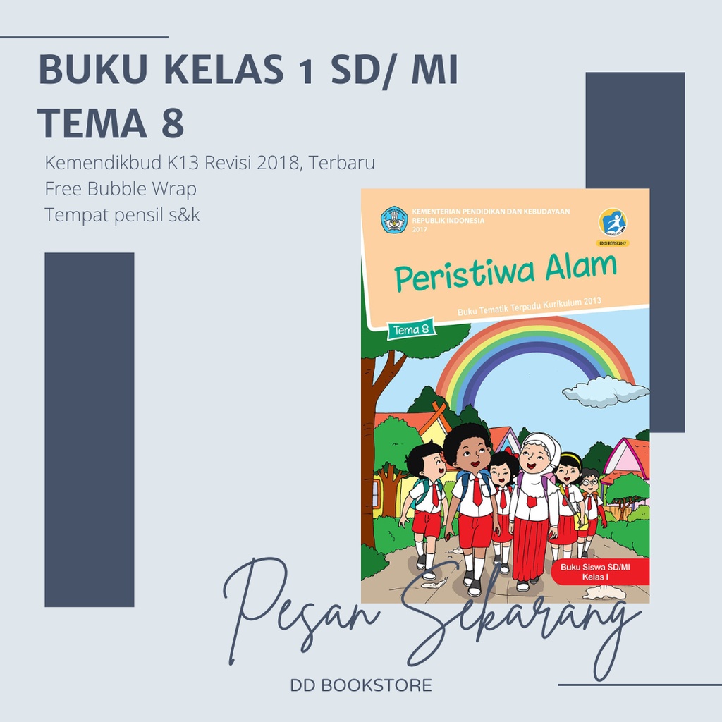 Jual Buku Tematik Kelas 1 Sd Mi Tema 1 2 3 4 5 6 7 8 And Pendidikan Agama