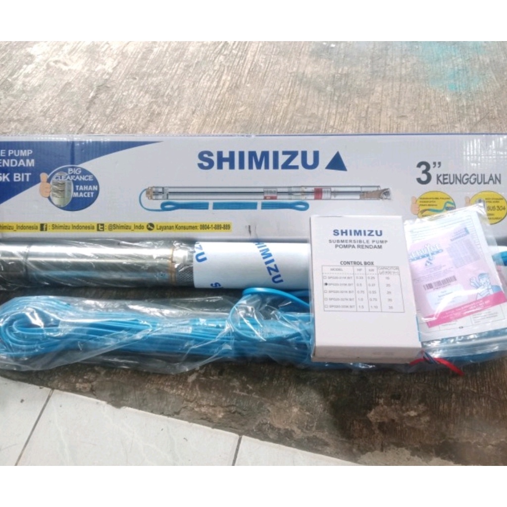 Jual POMPA AIR RENDAM CELUP SUMUR LISTRIK 1/2 HP 3 INCH + KABEL 30 ...