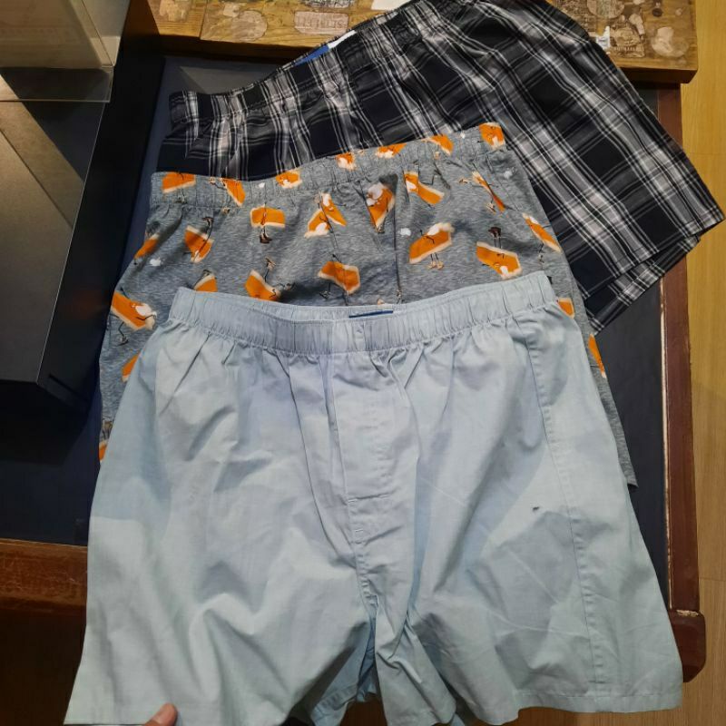Jual Boxer Katun (unisex)sisa export Ready COD | Shopee Indonesia