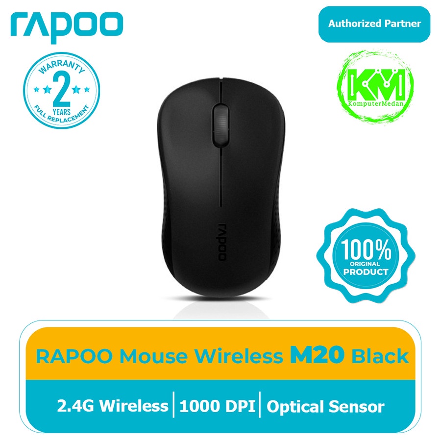 Jual Rapoo Mouse Wireless M20 Black | Shopee Indonesia