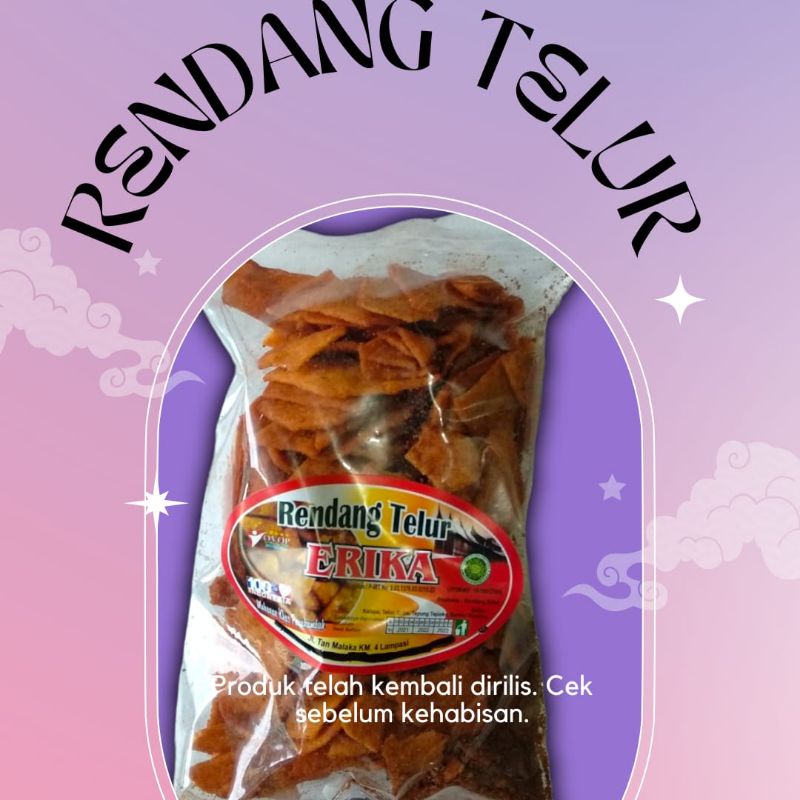 Jual Rendang Telur Keripik Rendang 200g Erika Shopee Indonesia