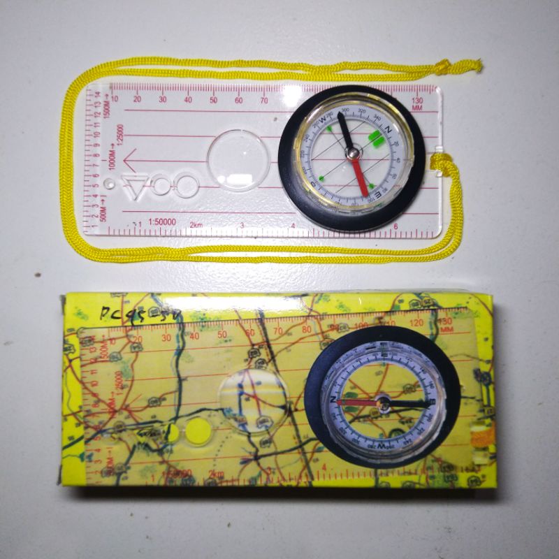 Jual KOMPAS BIDIK BESI Plastik Kompas Peta Cermin Penggaris Map Compass ...