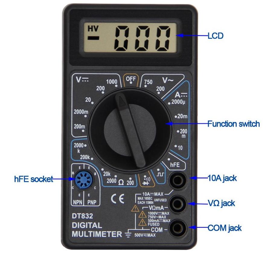 Jual Best Seller Multimeter Digital Buzzer DT830D DT832 / Avometer