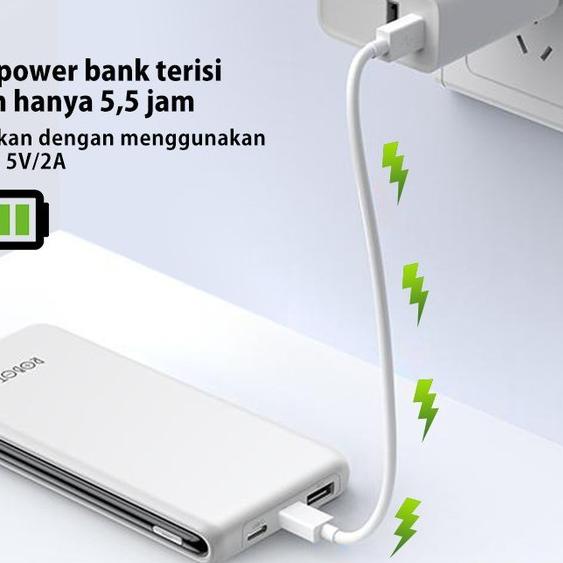 Jual Robot RT180 10000mAh Dual Input TypeC & Micro USB Power bank DAP P210 Green Shopee